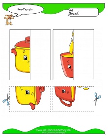 Kes Yapıştır Çalışma Sayfaları